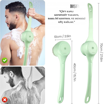 Elektrikli Uzatmalı Sırt & Vücut Temizleme Fırçası – Şarjlı, Su Geçirmez